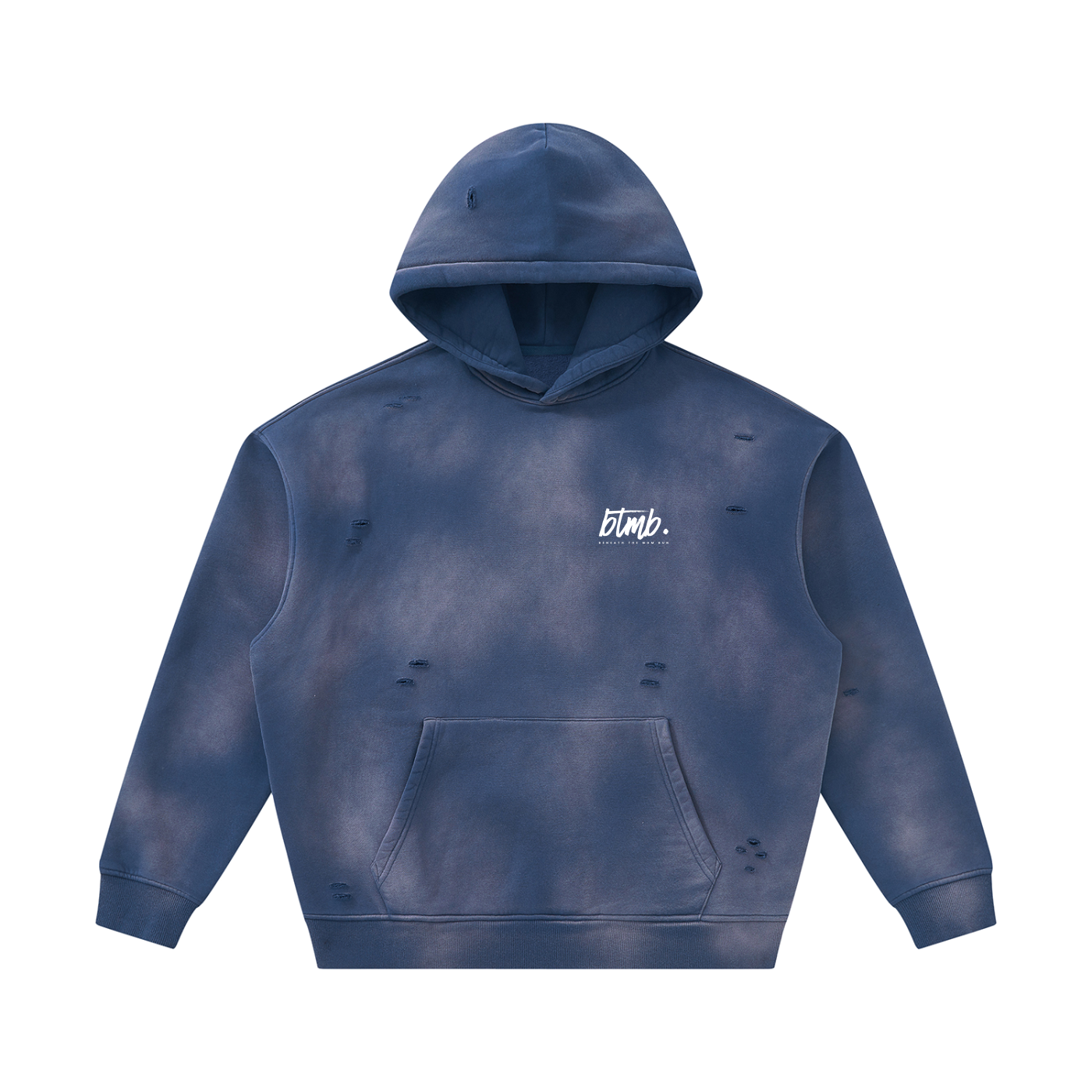 Beneath The Mom Bun — Sunfade Frayed Fleece Hoodie
