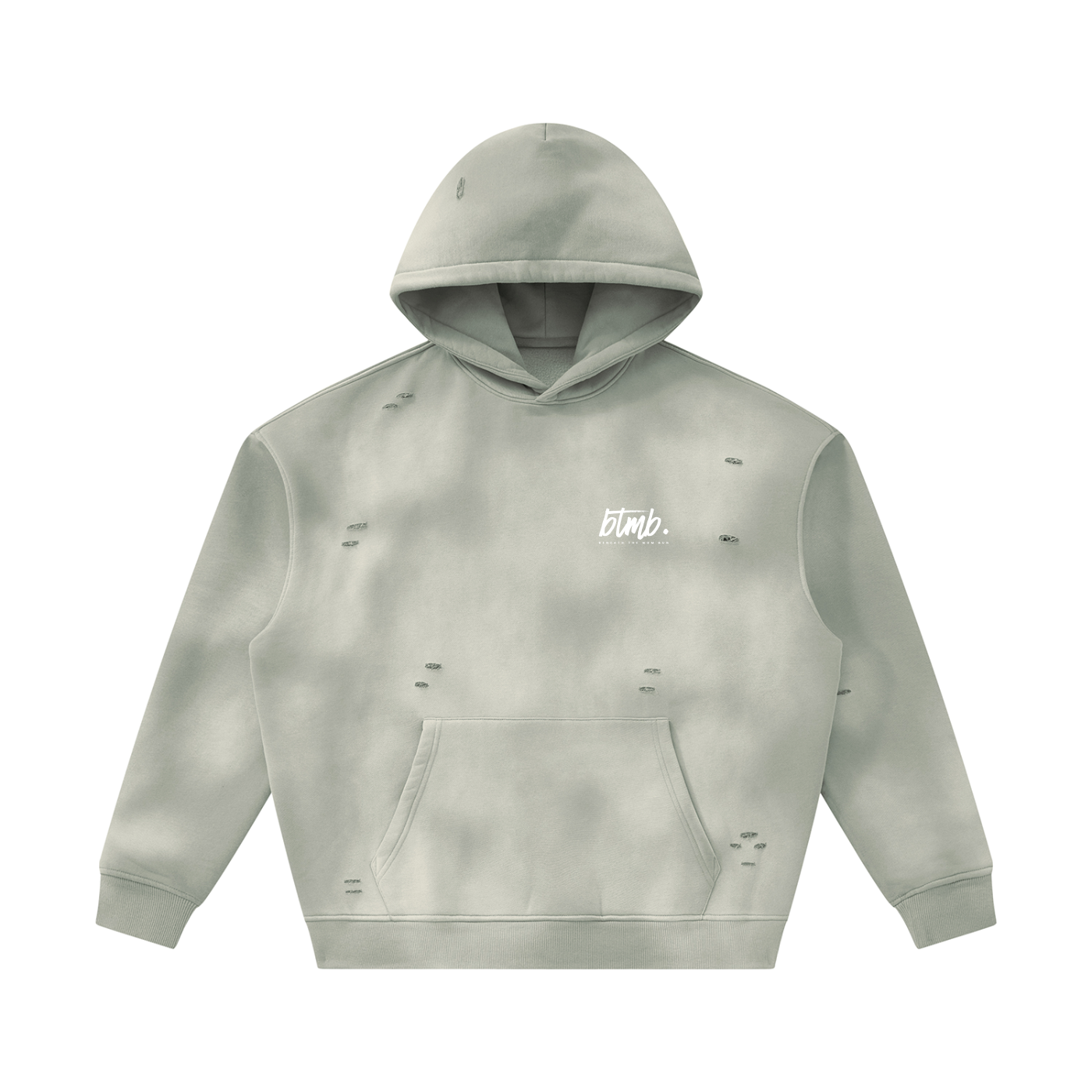 Beneath The Mom Bun — Sunfade Frayed Fleece Hoodie