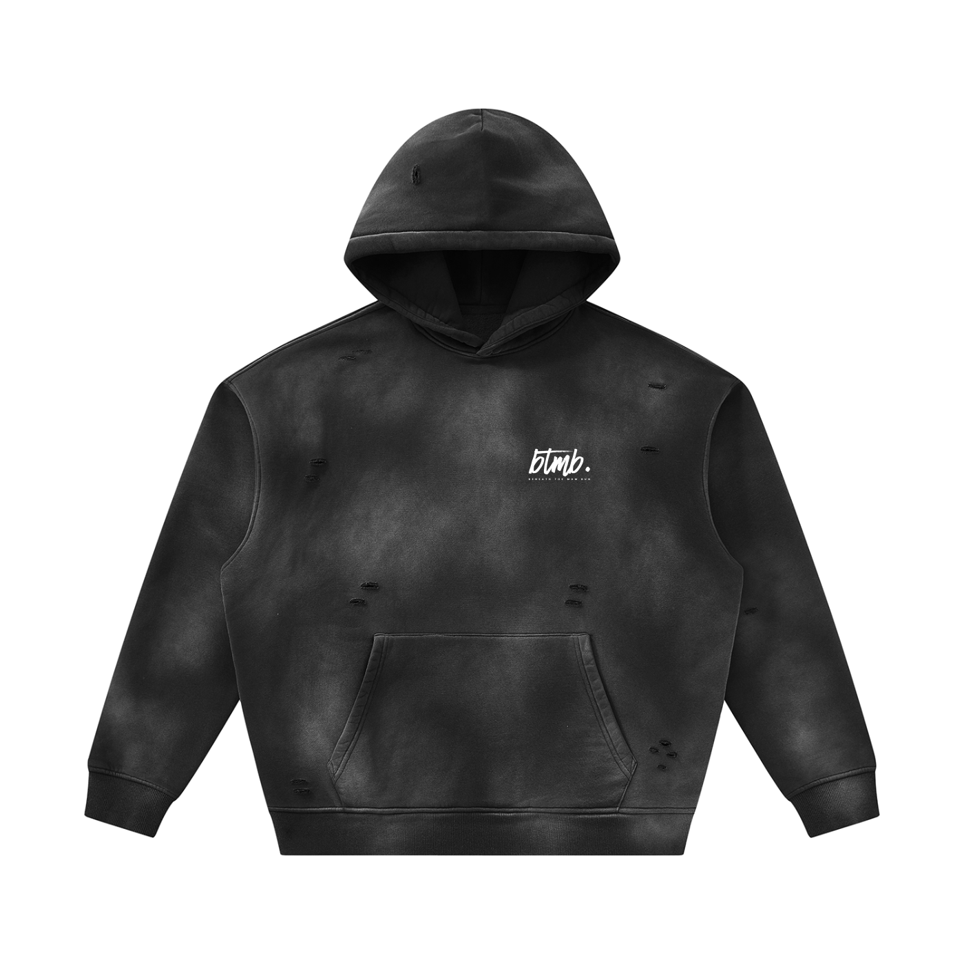 Beneath The Mom Bun — Sunfade Frayed Fleece Hoodie