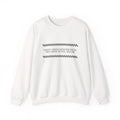 Crewneck Sweatshirt — “I Didn't Choose Monster Trucks They Chose My Son, Then Me” Minimalist Racing Stripe Design