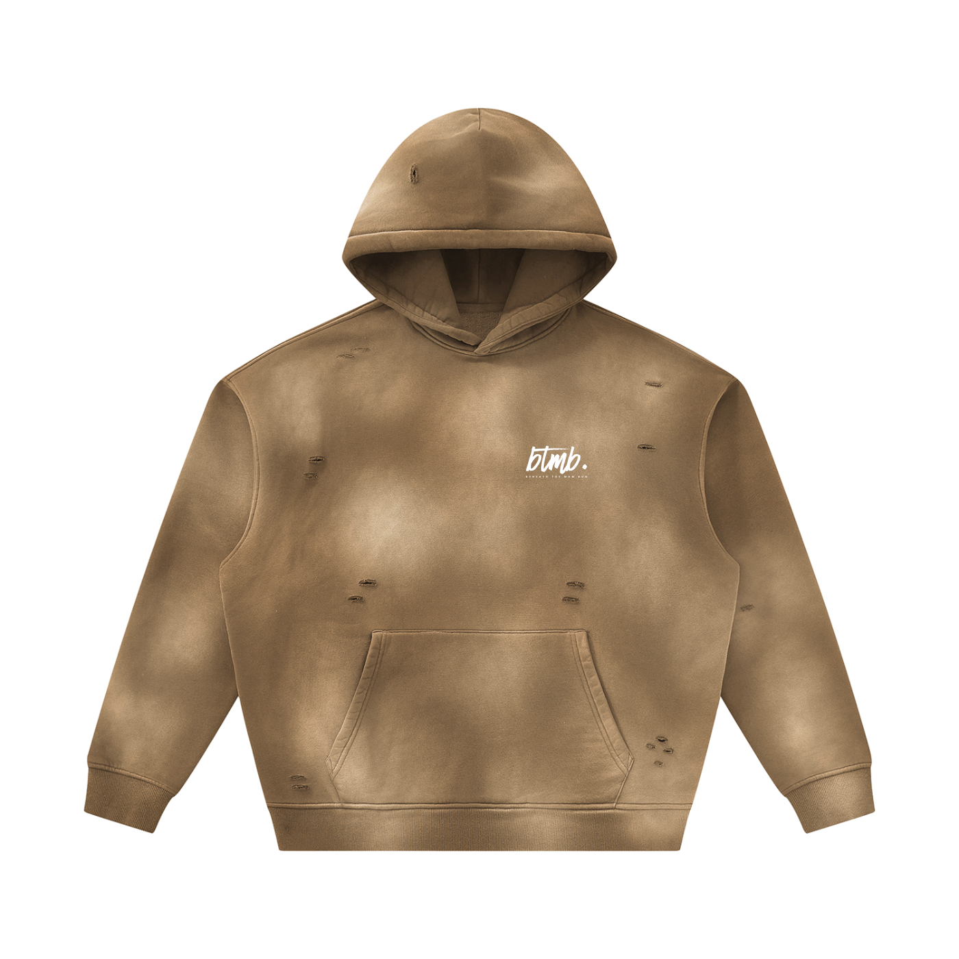 Beneath The Mom Bun — Sunfade Frayed Fleece Hoodie