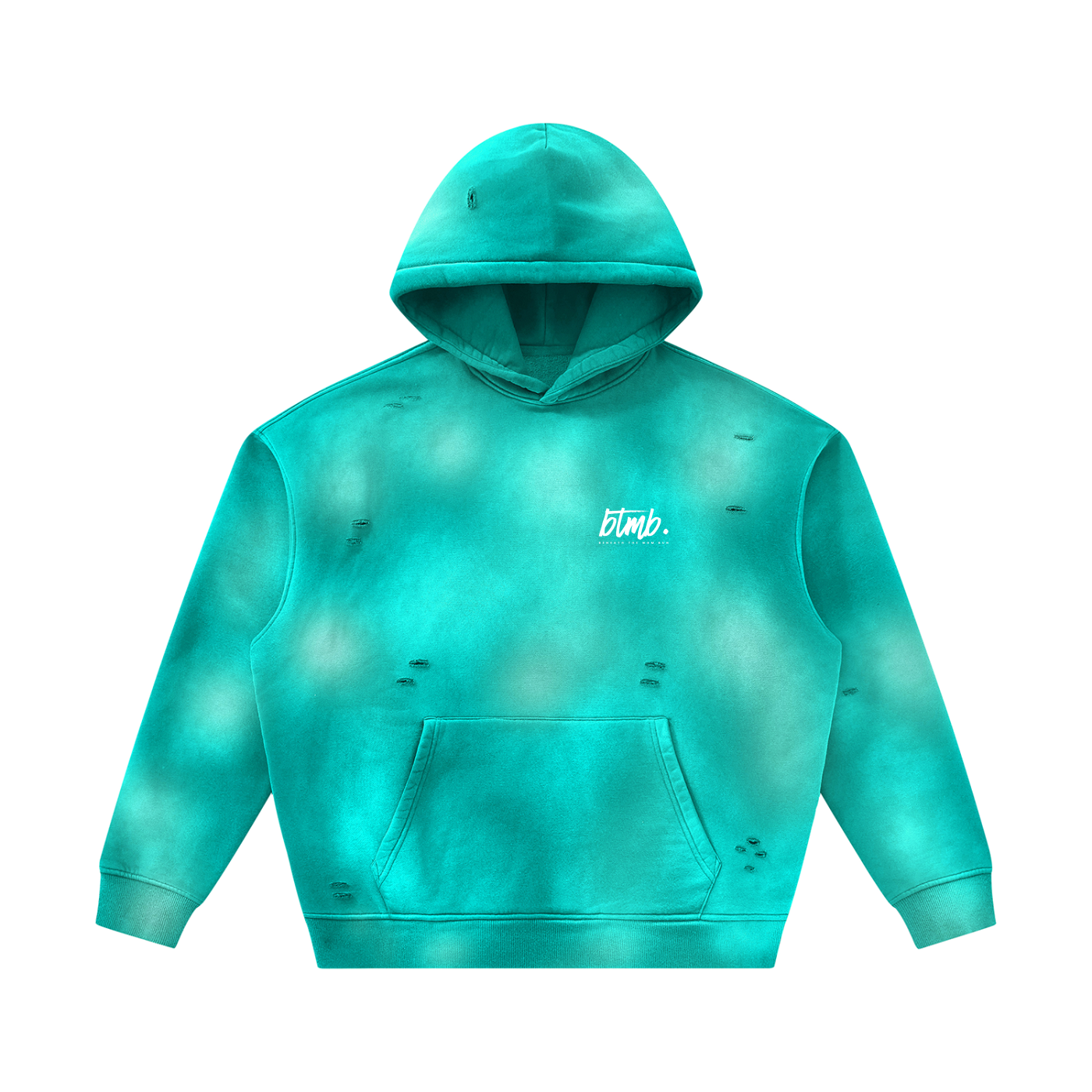 Beneath The Mom Bun — Sunfade Frayed Fleece Hoodie