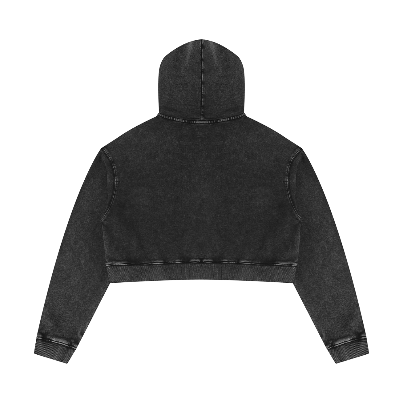 Beneath The Mom Bun — Women’s Mineral Washed Crop Hoodie