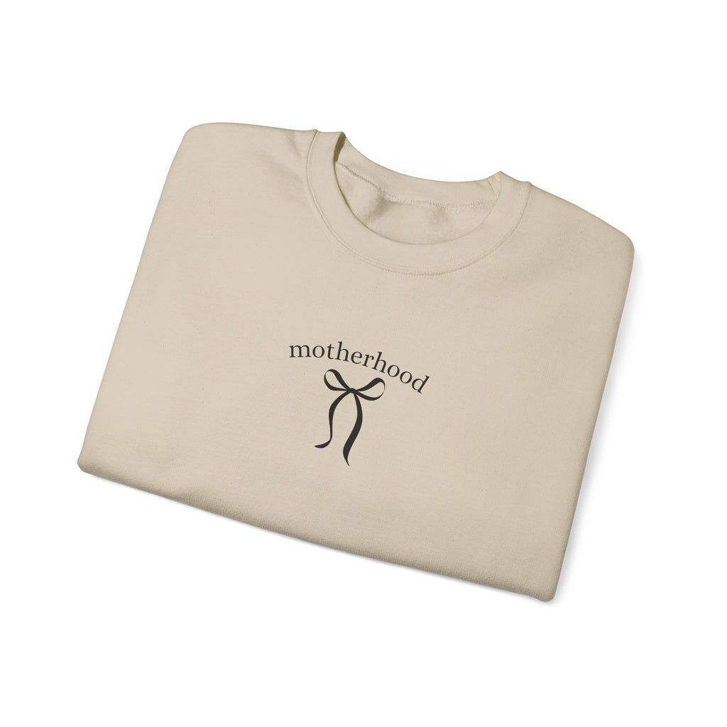 Motherhood Minimalist Crewneck Sweatshirt — Simple Mama Graphic