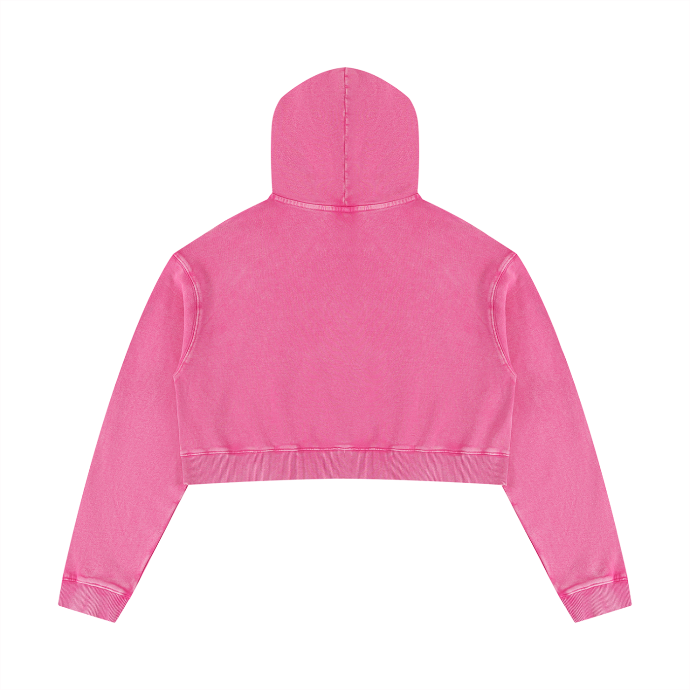 Beneath The Mom Bun — Women’s Mineral Washed Crop Hoodie