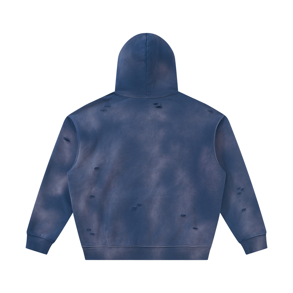 Beneath The Mom Bun — Sunfade Frayed Fleece Hoodie