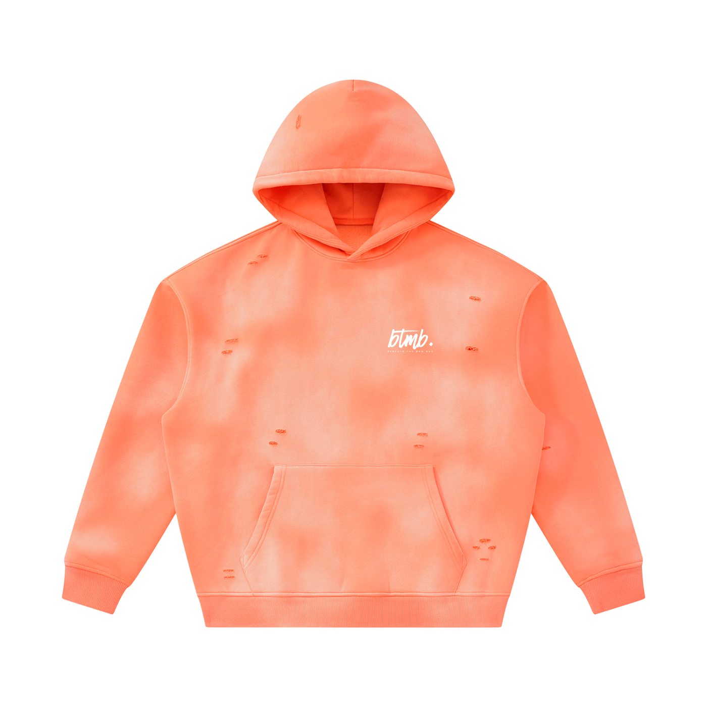 Beneath The Mom Bun — Sunfade Frayed Fleece Hoodie