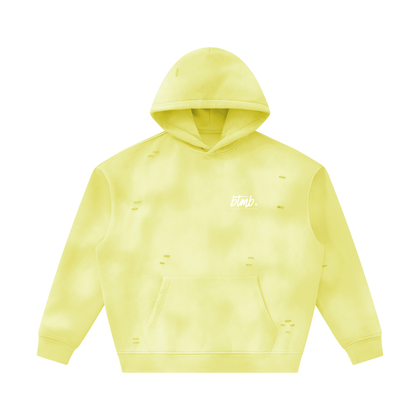 Beneath The Mom Bun — Sunfade Frayed Fleece Hoodie