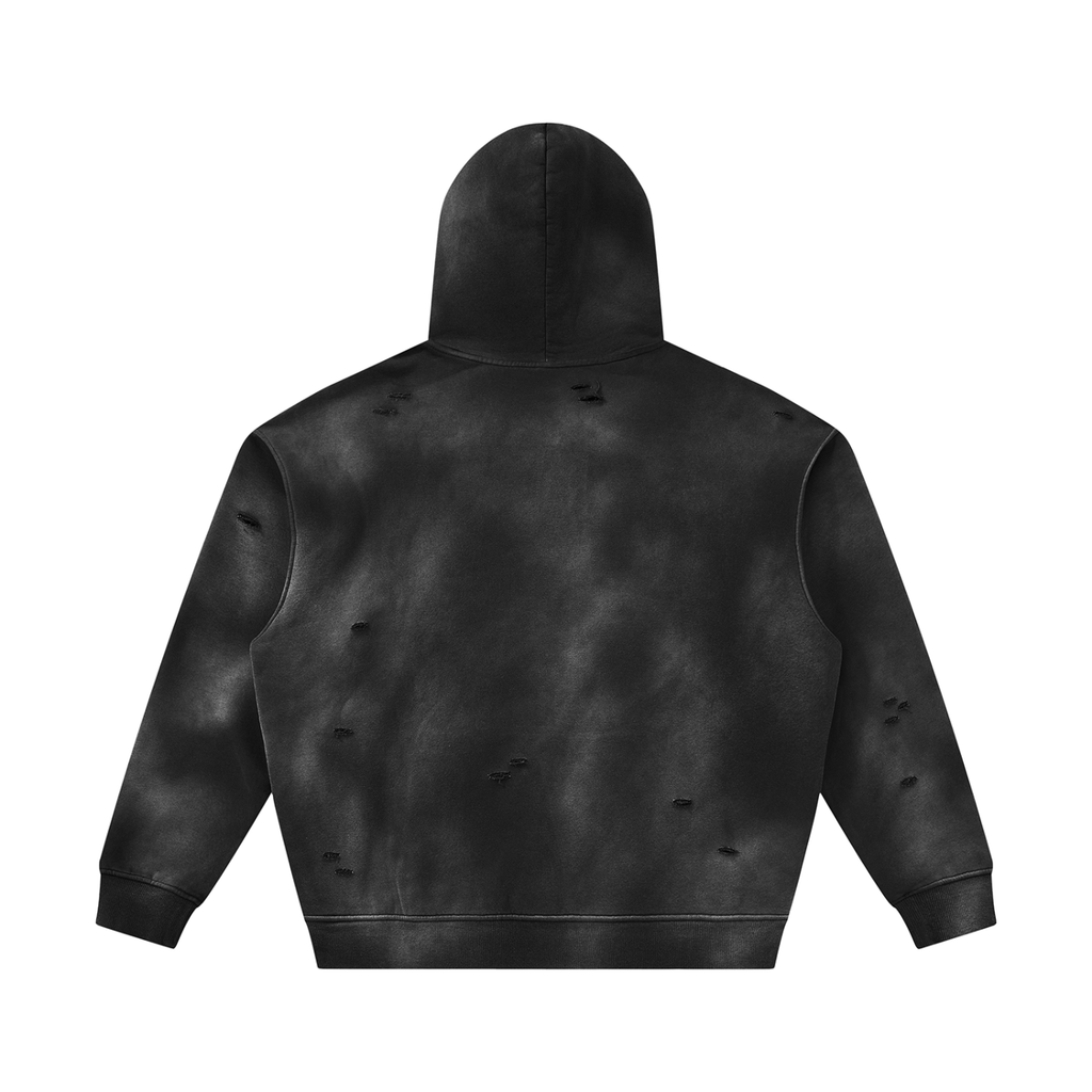 Beneath The Mom Bun — Sunfade Frayed Fleece Hoodie