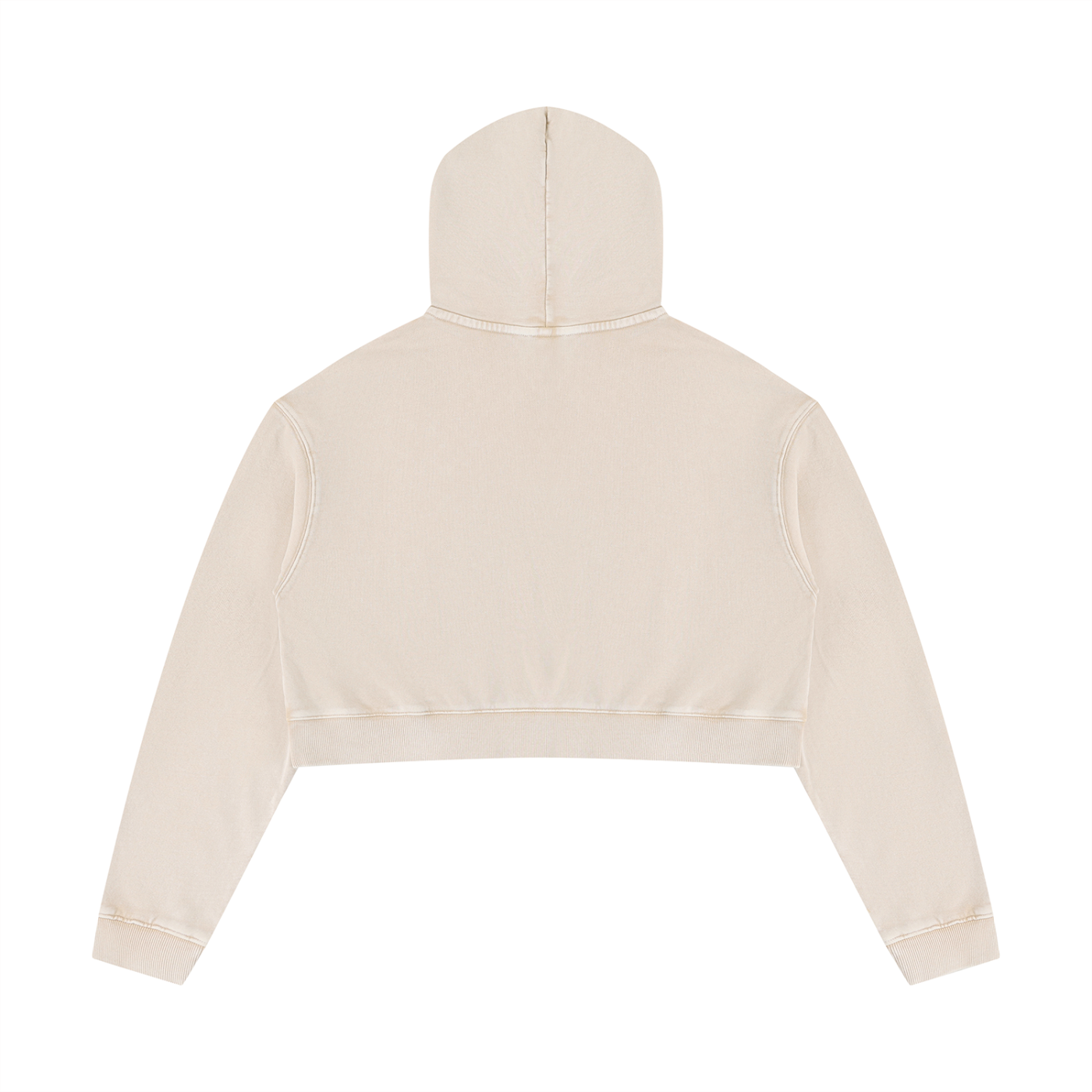 Beneath The Mom Bun — Women’s Mineral Washed Crop Hoodie